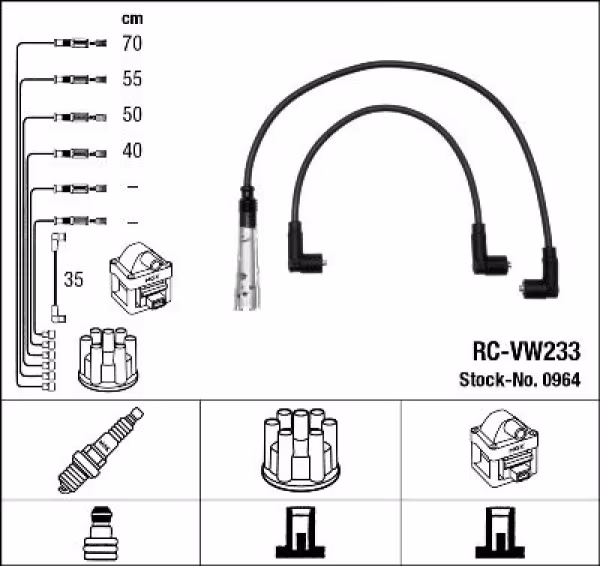 NGK Kit cavi accensione