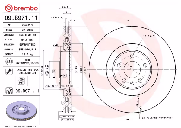 BREMBO Disco freno
