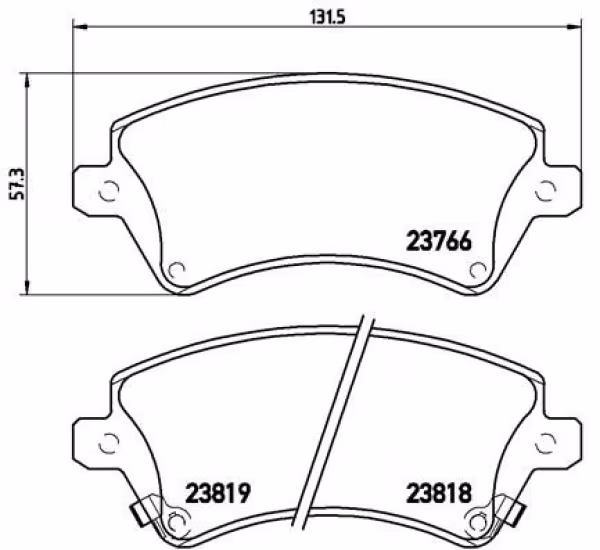 BREMBO Kit pastiglie freno, Freno a disco