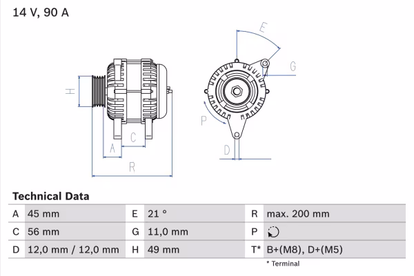 BOSCH Alternatore