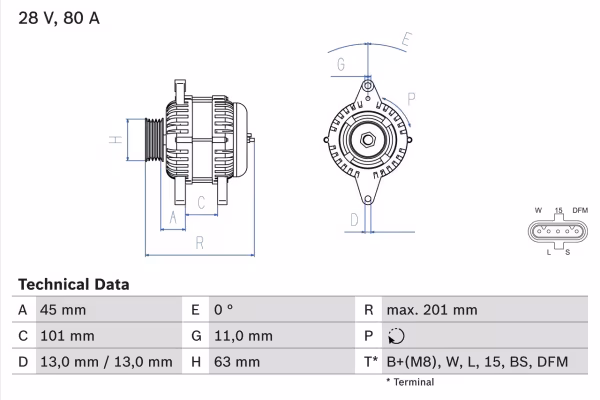 BOSCH Alternatore