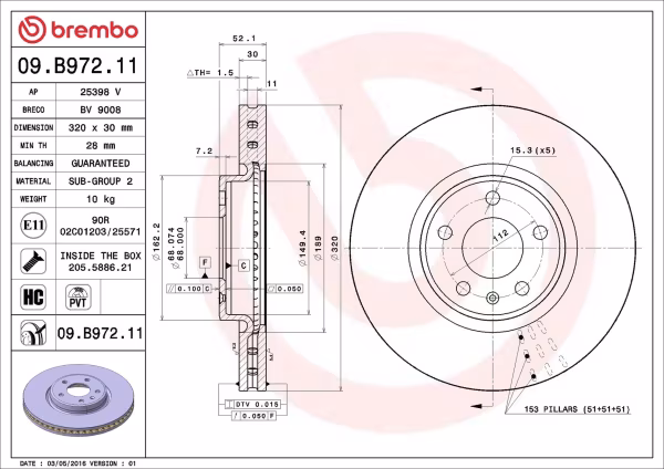 BREMBO Disco freno