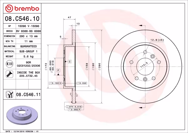 BREMBO Disco freno