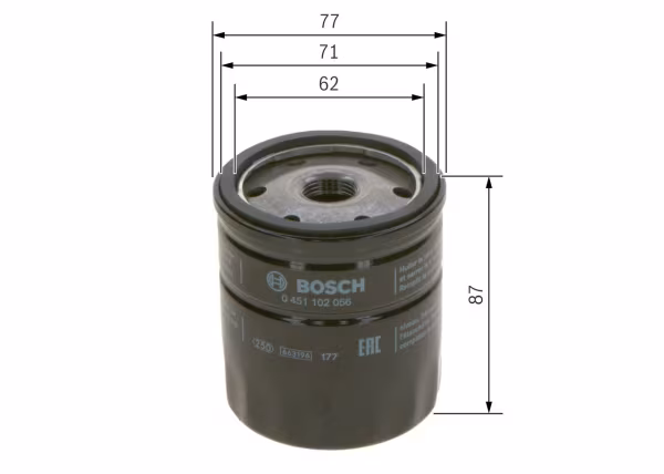 BOSCH Filtro olio