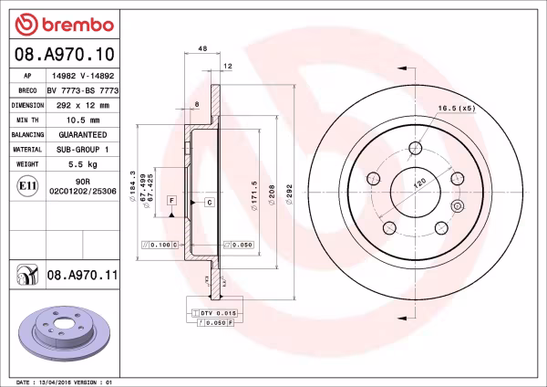 BREMBO Disco freno