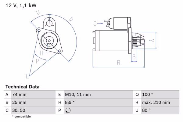 BOSCH Motorino d\'avviamento
