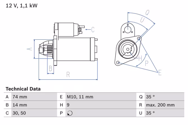 BOSCH Motorino d\'avviamento