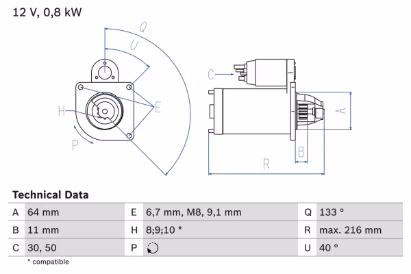 BOSCH Motorino d\'avviamento