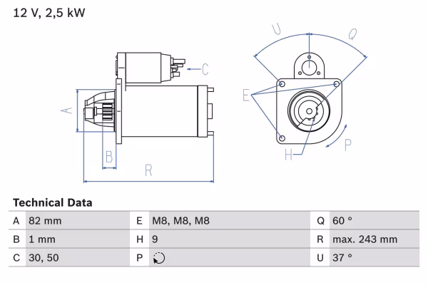 BOSCH Motorino d\'avviamento