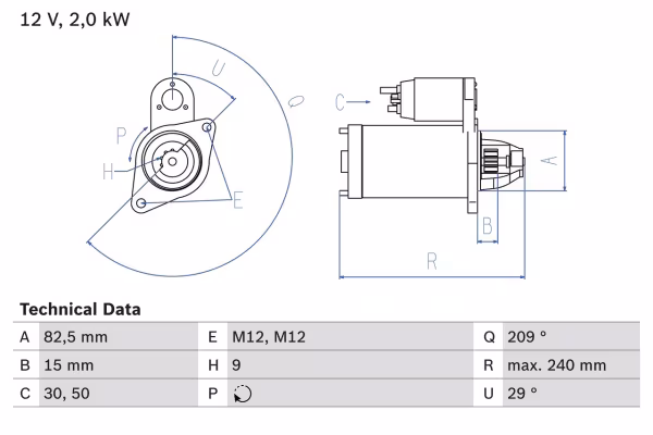 BOSCH Motorino d\'avviamento