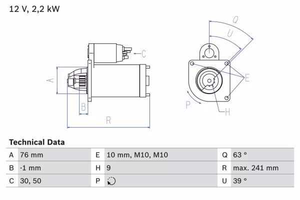 BOSCH Motorino d\'avviamento