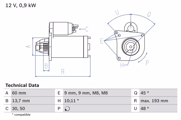 BOSCH Motorino d\'avviamento