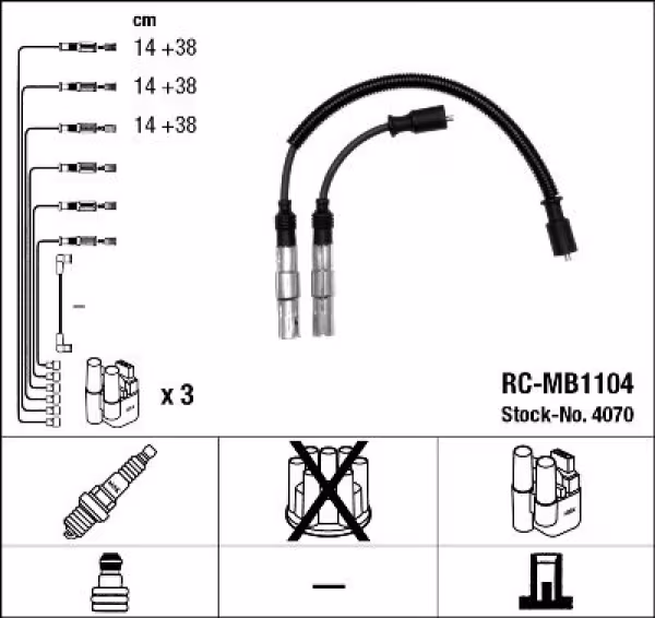 NGK Kit cavi accensione