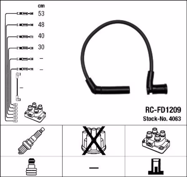 NGK Kit cavi accensione