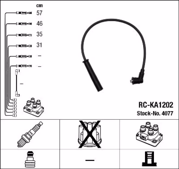 NGK Kit cavi accensione