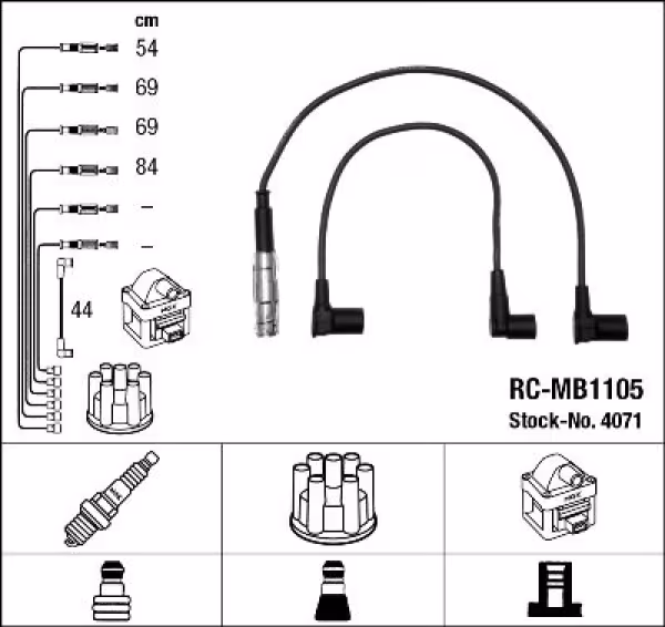NGK Kit cavi accensione