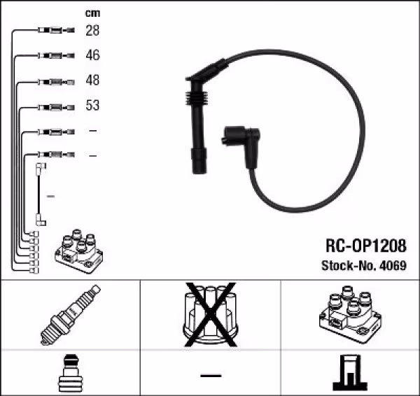 NGK Kit cavi accensione