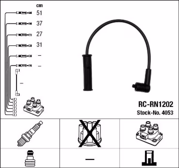 NGK Kit cavi accensione