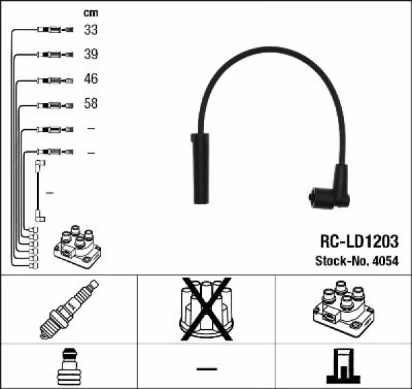 NGK Kit cavi accensione