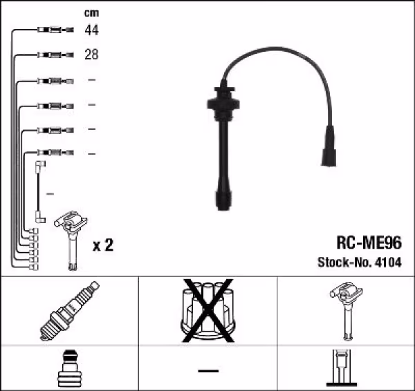 NGK Kit cavi accensione