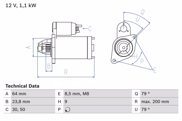 BOSCH Motorino d\'avviamento