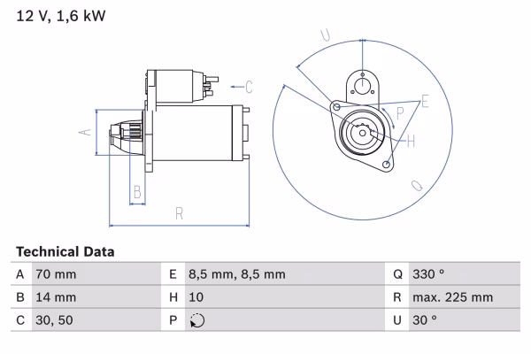 BOSCH Motorino d\'avviamento