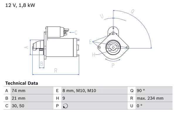 BOSCH Motorino d\'avviamento
