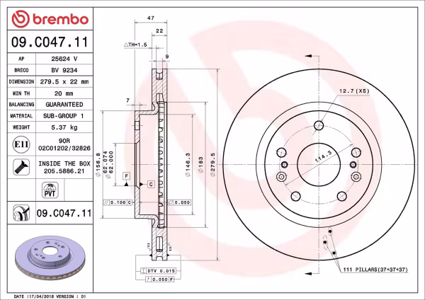 BREMBO Disco freno
