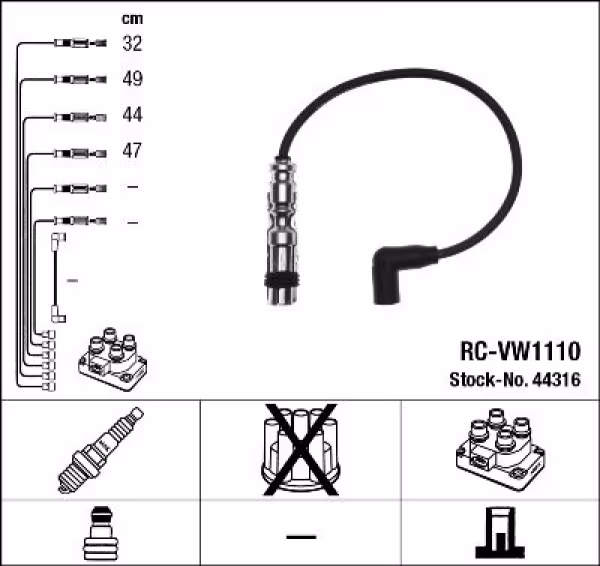 NGK Kit cavi accensione