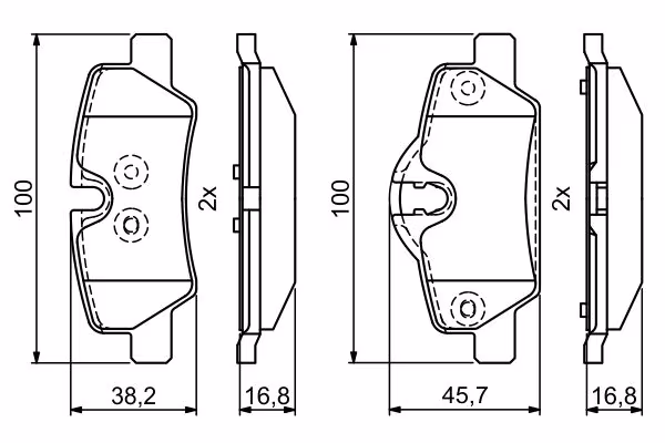 BOSCH Kit pastiglie freno, Freno a disco