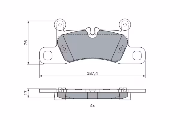 BOSCH Kit pastiglie freno, Freno a disco