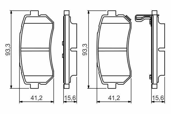 BOSCH Kit pastiglie freno, Freno a disco