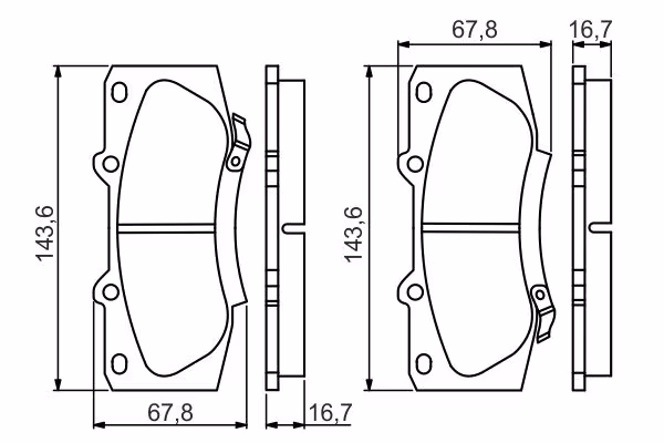 BOSCH Kit pastiglie freno, Freno a disco