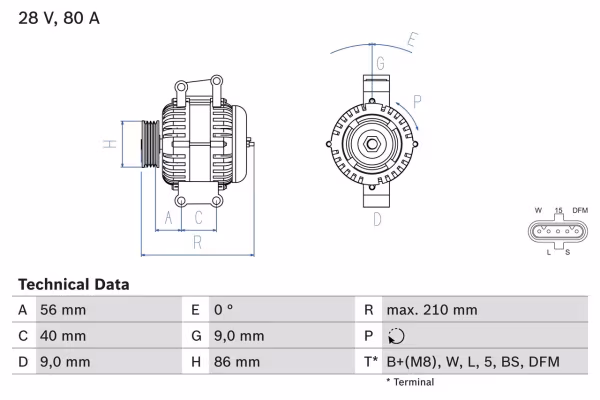 BOSCH Alternatore