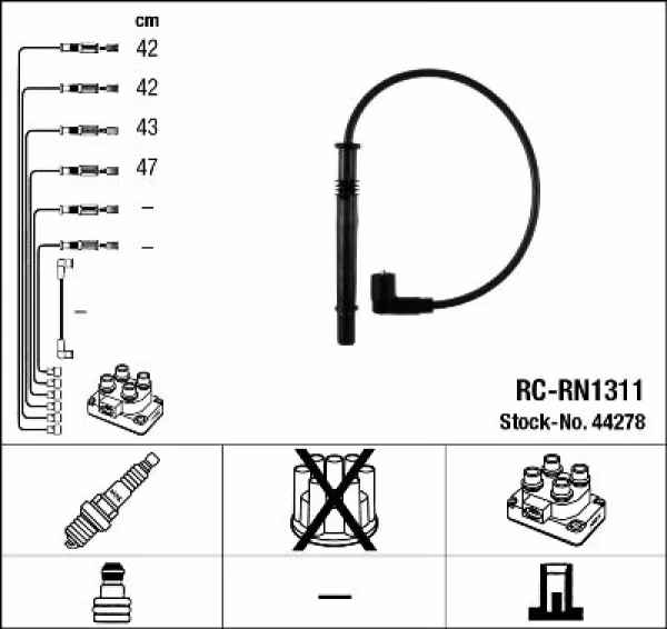 NGK Kit cavi accensione