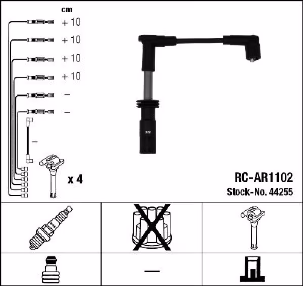 NGK Kit cavi accensione