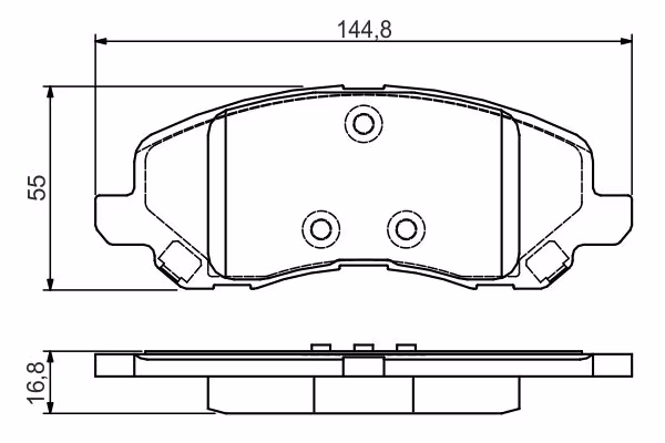 BOSCH Kit pastiglie freno, Freno a disco
