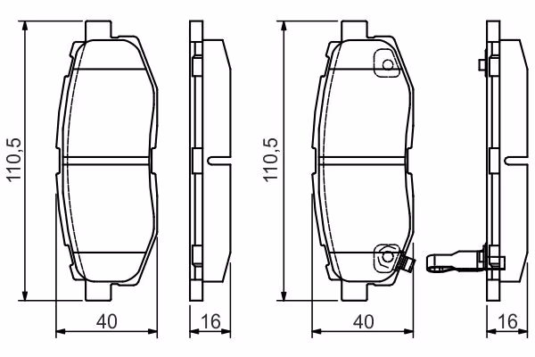 BOSCH Kit pastiglie freno, Freno a disco