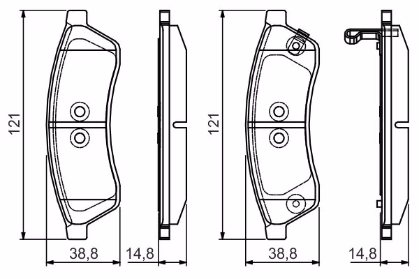 BOSCH Kit pastiglie freno, Freno a disco