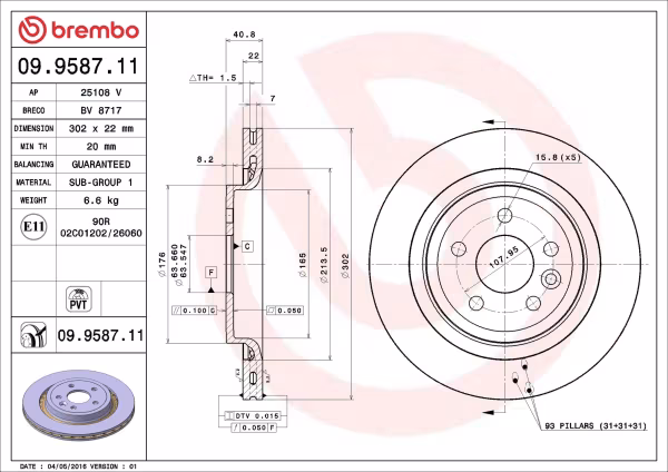 BREMBO Disco freno