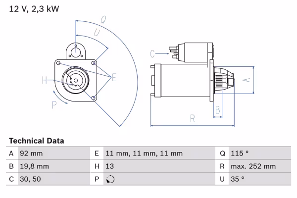 BOSCH Motorino d\'avviamento