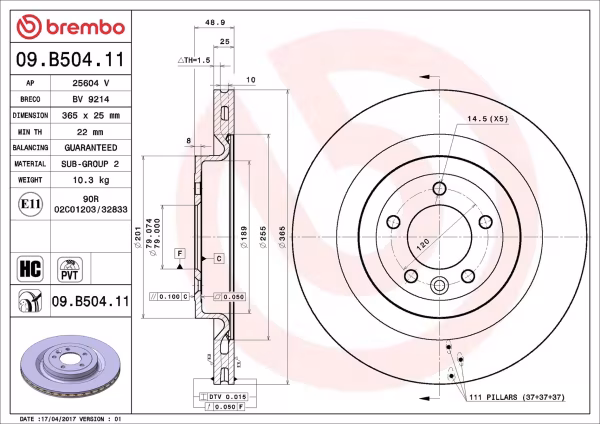 BREMBO Disco freno