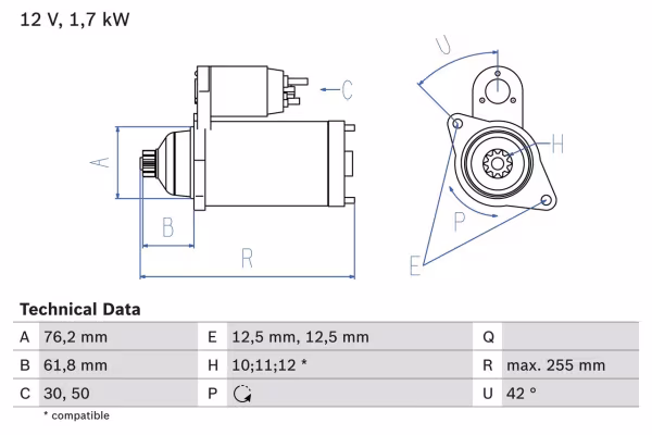 BOSCH Motorino d\'avviamento