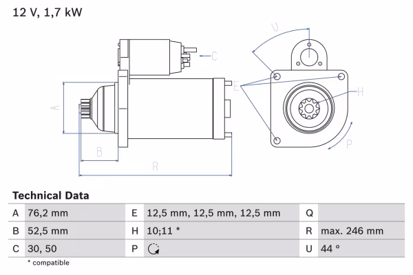 BOSCH Motorino d\'avviamento