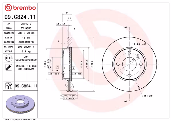 BREMBO Disco freno