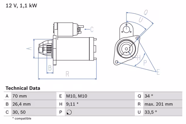 BOSCH Motorino d\'avviamento