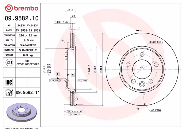 BREMBO Disco freno