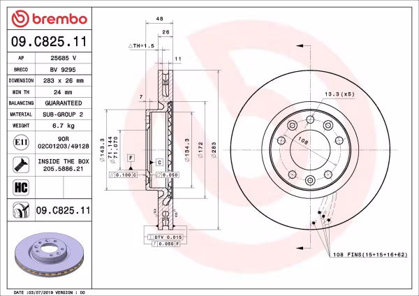 BREMBO Disco freno
