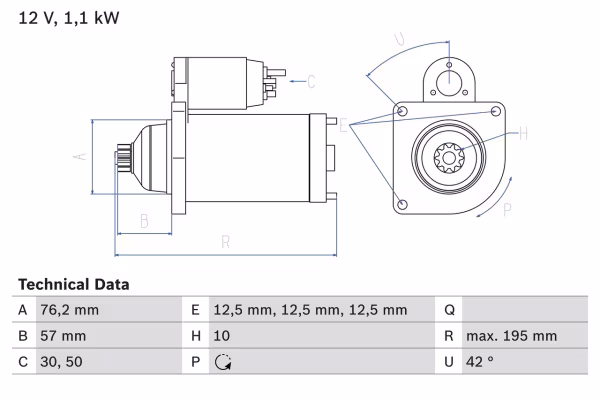 BOSCH Motorino d\'avviamento