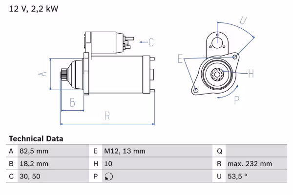 BOSCH Motorino d\'avviamento
